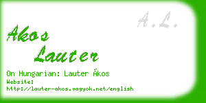 akos lauter business card